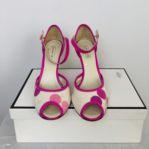 Y2k COACH PEEP TOE HEELS 💖 - Picture 4 of 4